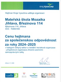 Cena hejtmana 2024-2025 Cena hejtmana 2024-2025