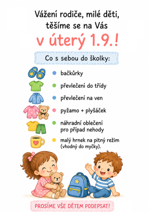 Co s sebou do školky?